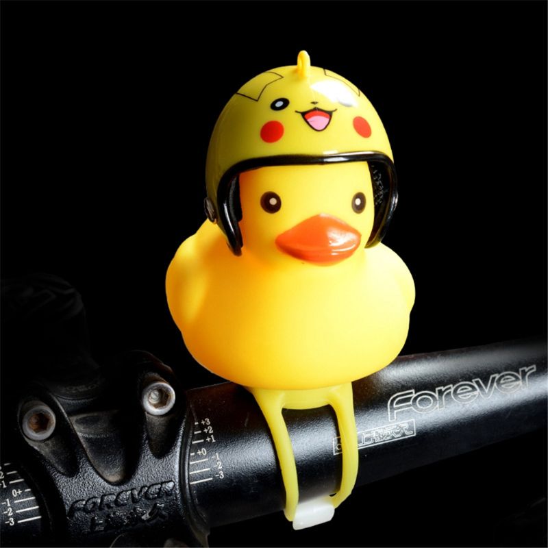 Ootdty Grappige Gele Eend Met Helm Bell Ring Bel Voor Auto Fietsen Rit Hoorn Alarm Volwassen Kinderen Speelgoed