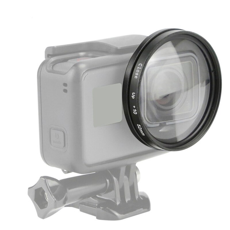 52mm loupe accessoires 10 fois 10X Macro grossissement gros plan lentille filtre pour Gopro Hero 8 7 6 noir caméra d'action
