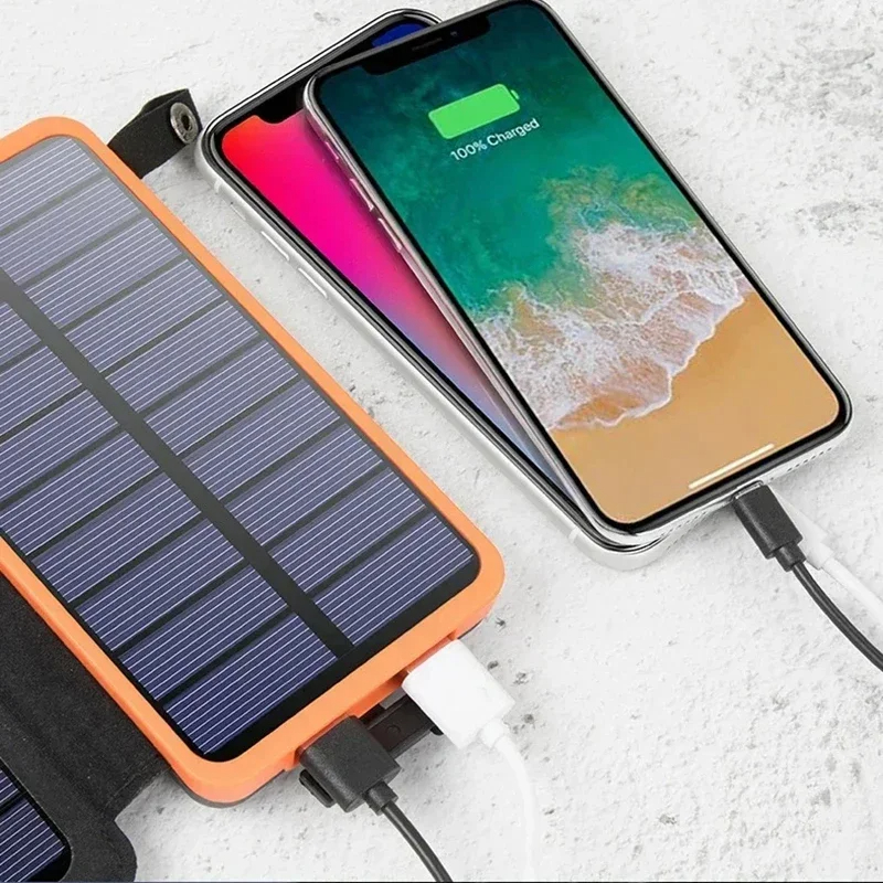 Xiaomi 200000mAH Solar Power Bank Folding Solar Panels 5V 2A USB Output Portable Outdoor Camping Sun Power For IPhone Android