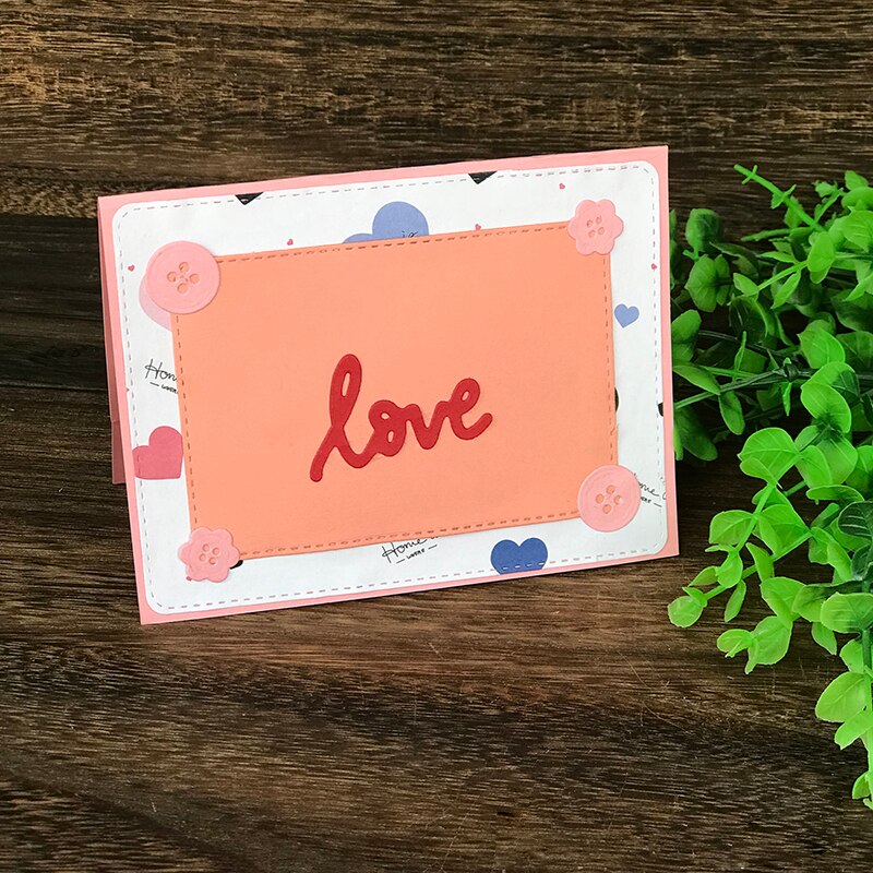 Frames Metal Cutting Die Stitched Round Rectangle Scrapbooking Die For DIY Embossing Paper Card Making