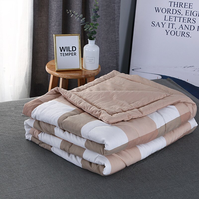 Summer Stripe Air Conditioning Quilt King Queen Do...  Vicedeal