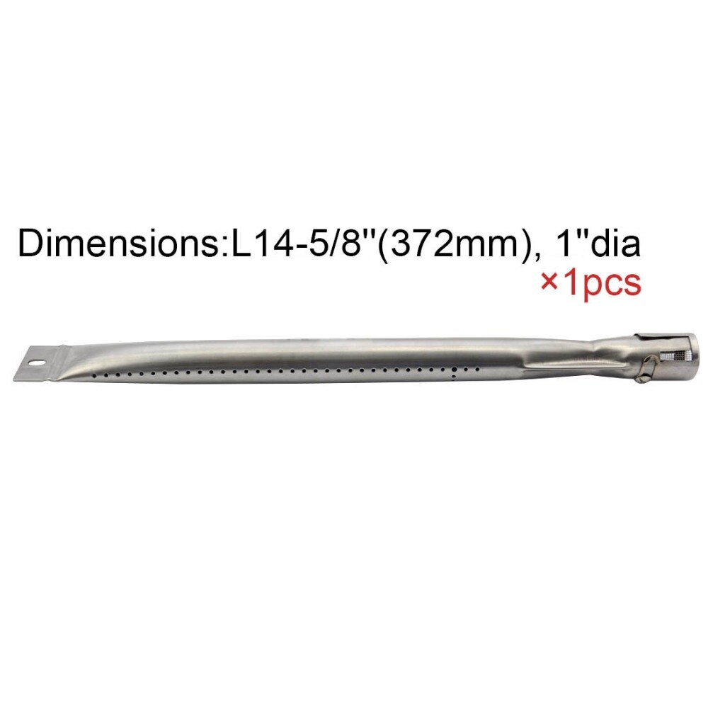 Grill King 14251 BBQ Parts Gas Grill Replacement 14.6 Inch Straight Stainless Steel Burner