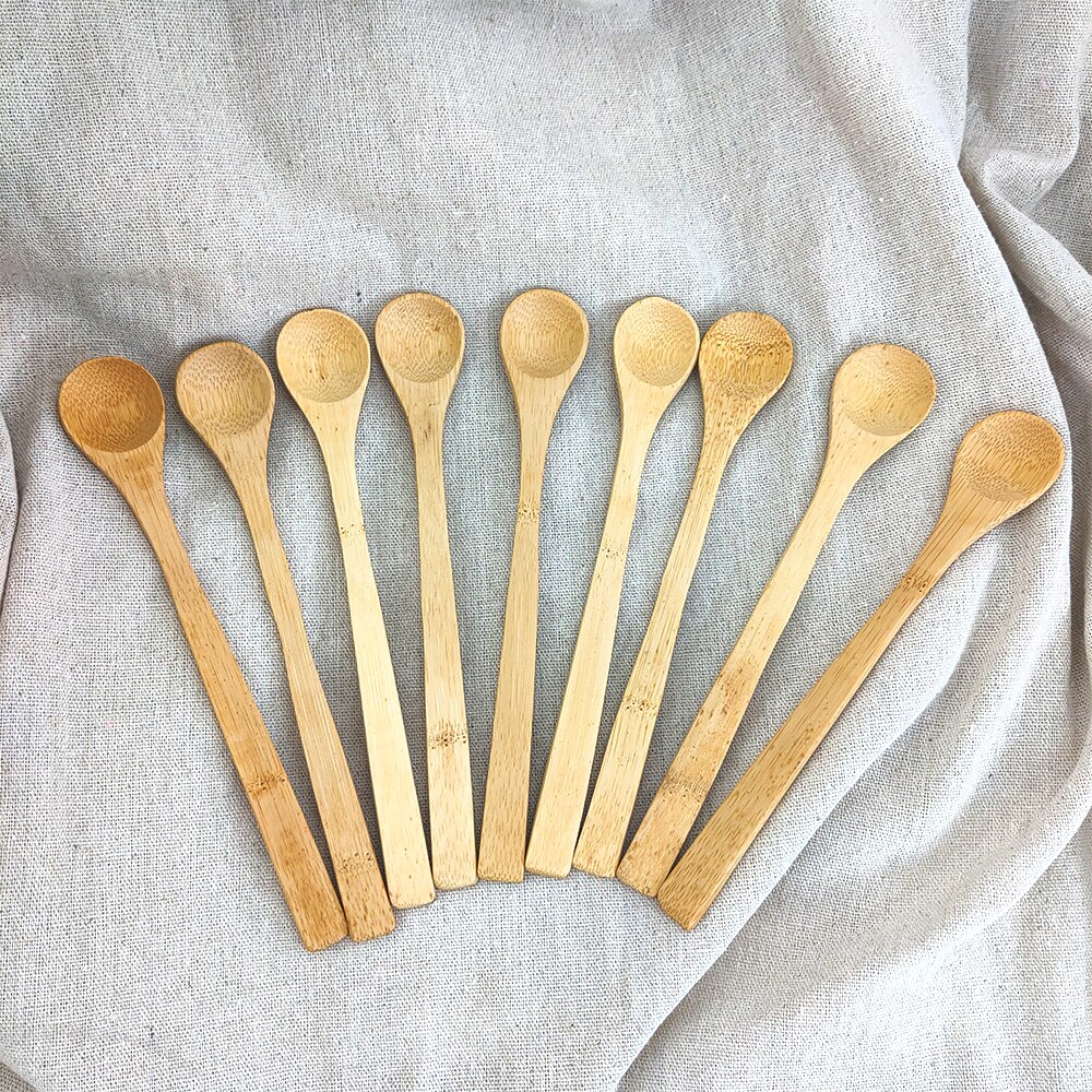 1Pcs Bamboe Soep Lepel Keuken Koken Theelepels Kruiderij Gebruiksvoorwerp Koffie Scoops Kid Ijs Suiker Lepel Servies Tool