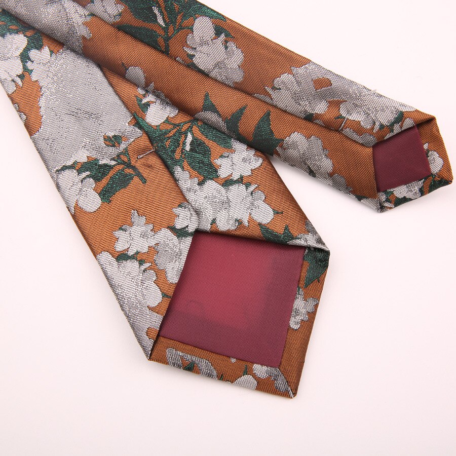 Linbaiway-corbatas de Jacquard con estampado Floral para hombre, corbatas delgadas para boda, de negocios