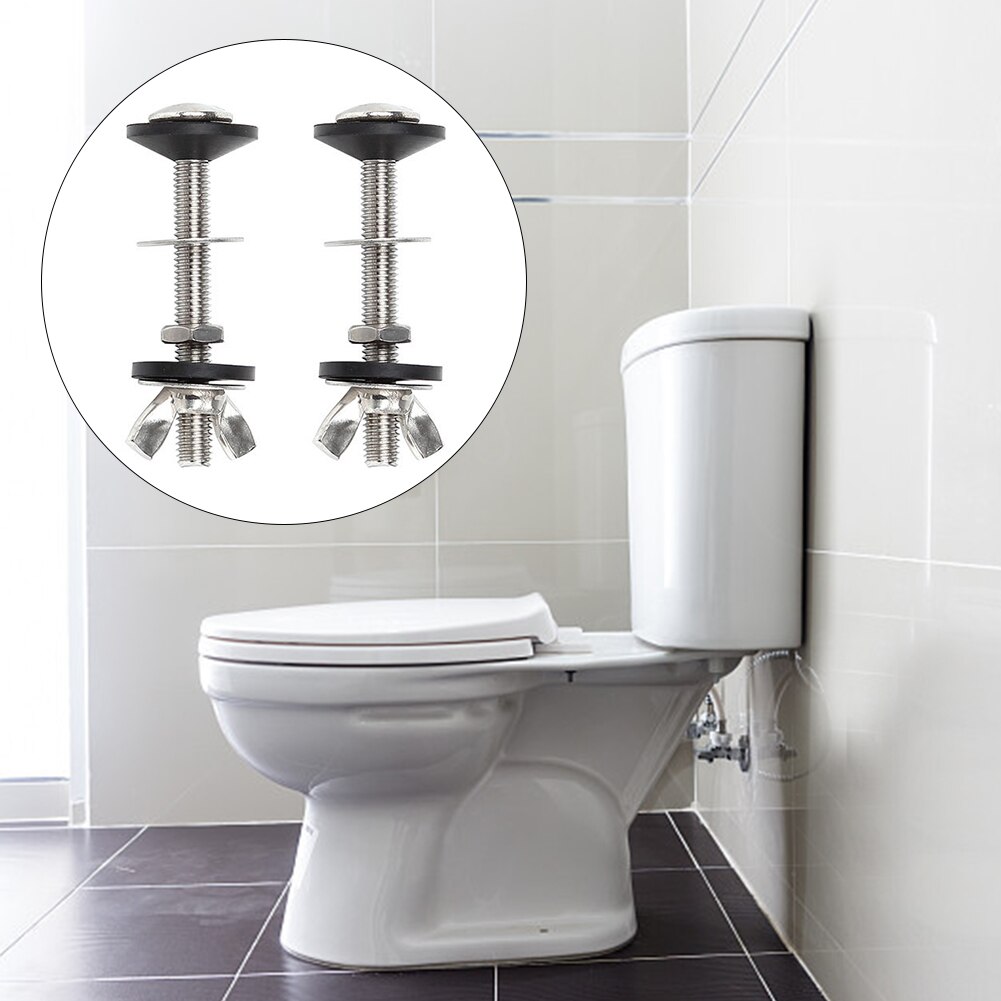 2 stuks vaste accessoires spoelbak naar wc-pot thuis reserve roestvrij staal universele dichtstbijzijnde gereedschap duurzame badkamer bout door kit