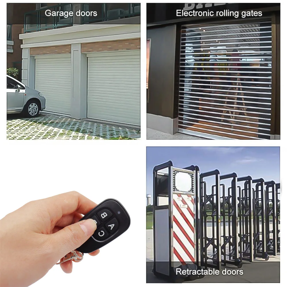Uniwersalny pilot zdalnego sterowania 433 MHz RF kopiuj kod 4 klucze bezprzewodowy nadajnik powielacz do elektrycznego mechanizmu otwierania drzwi garażowych klon