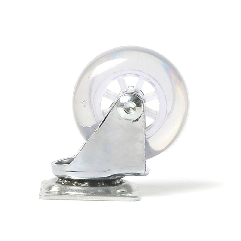 Ruedecilla de PU transparente Mute Universal muebles de alta resistencia para ruedas de silla de oficina giratoria de coche para niños