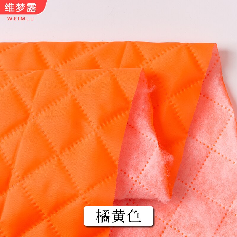 Voering Stof Gewatteerde Verdikte Katoen Wollen Jas Kleding Jas Brokaat Voor Naaien Herfst En Winter Diy Zwart Wit Polyester: Orange