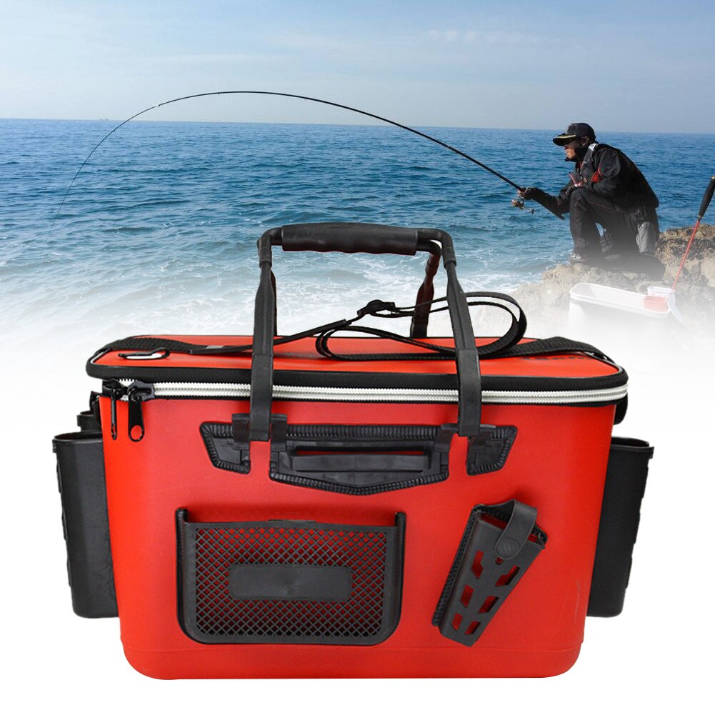 Thickened Tackle Storage Shoulder Strap Fishing Box EVA Zipper Closure Large Capacity With Handle Living Outdoor Mesh Pouch