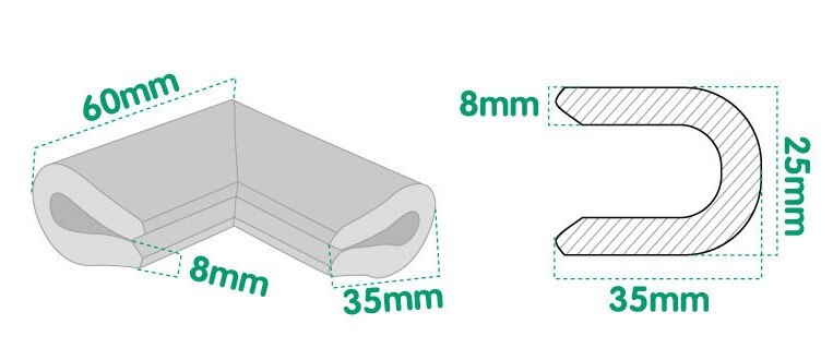 Rubber Table Edge Protector (4lü Set)