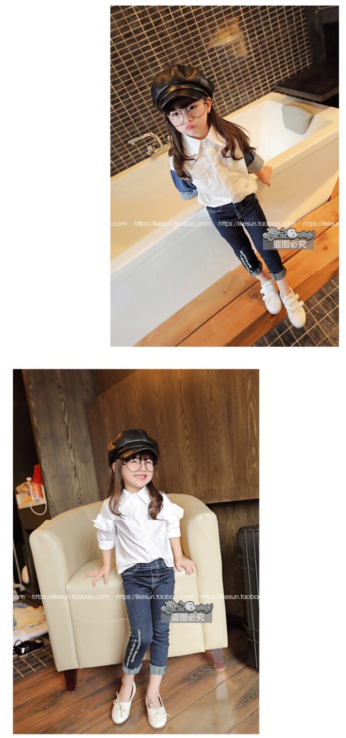 3 4 5 6 7 Years skinny Jeans For kids Girls baby Spring autumn Slim Kids Denim Pant Casual Skinny Teens Trousers