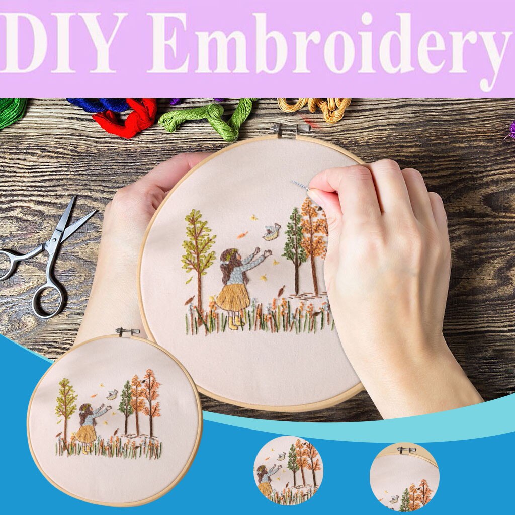 Kit de point de croix broderie 25 # bricolage | Broderie de fleurs, travaux manuels pour débutants, peinture en ruban, broderie cerlier, décoration de la maison