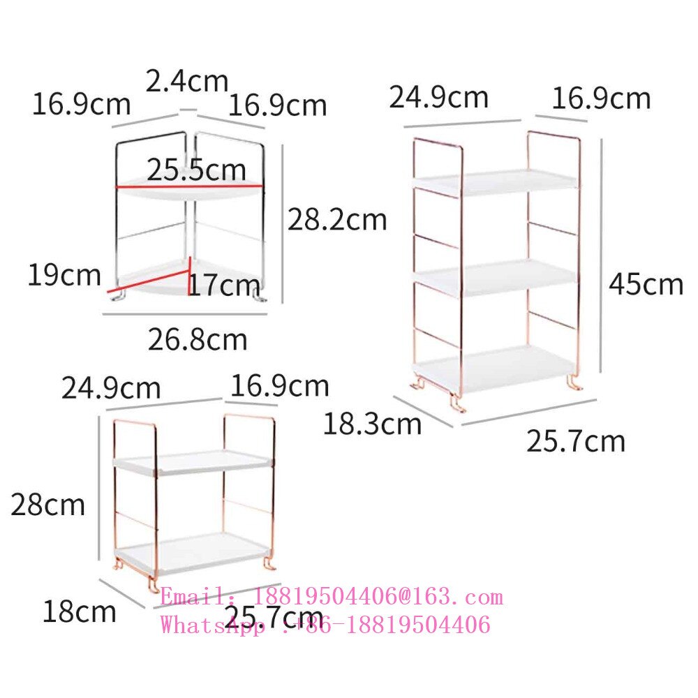 2 Tier Multifunction Stackable Shelf Organizer for Spices Cosmetics Kitchen Bathroom Storage Rack Holder