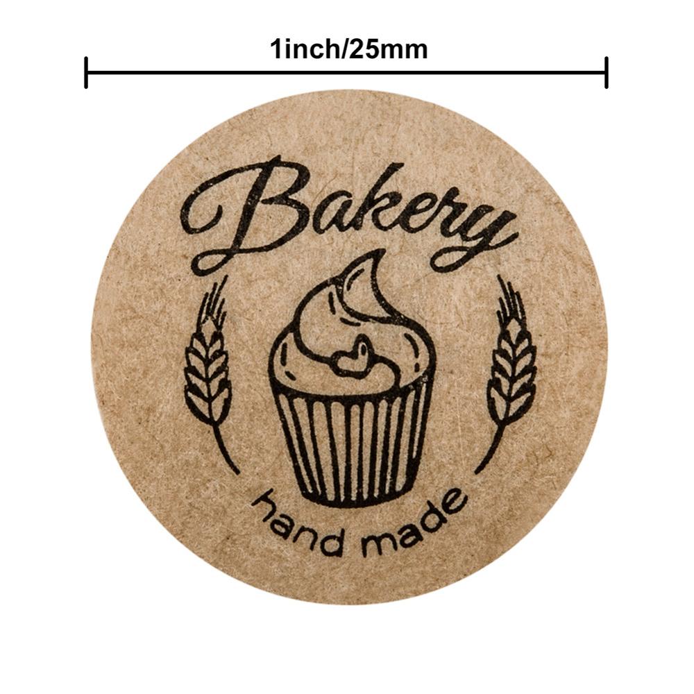 500 PCS Self-adhesive Sticker Handmade Baking Sticker Food Decorative Sticker Handmade Sticker Biscuit Bag Decorative Personalit