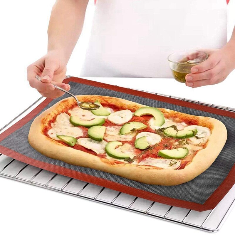 2 stuks siliconen bakmat, antiaanbak ovenvoering, geperforeerde gaasmat, bakmat voor brood en koekjes, dubbelzijdig verkrijgbaar