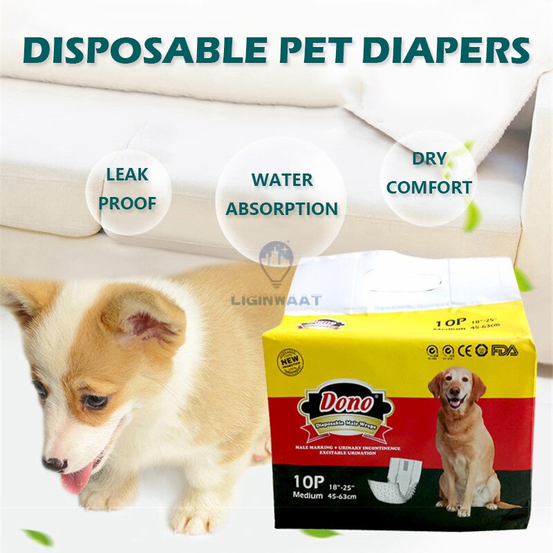 Hond Luiers Mannelijke Hond Zachte Wegwerp Hond Luiers Vrouwelijke Hond Super Absorptie Lekvrij Fysiologische Broek