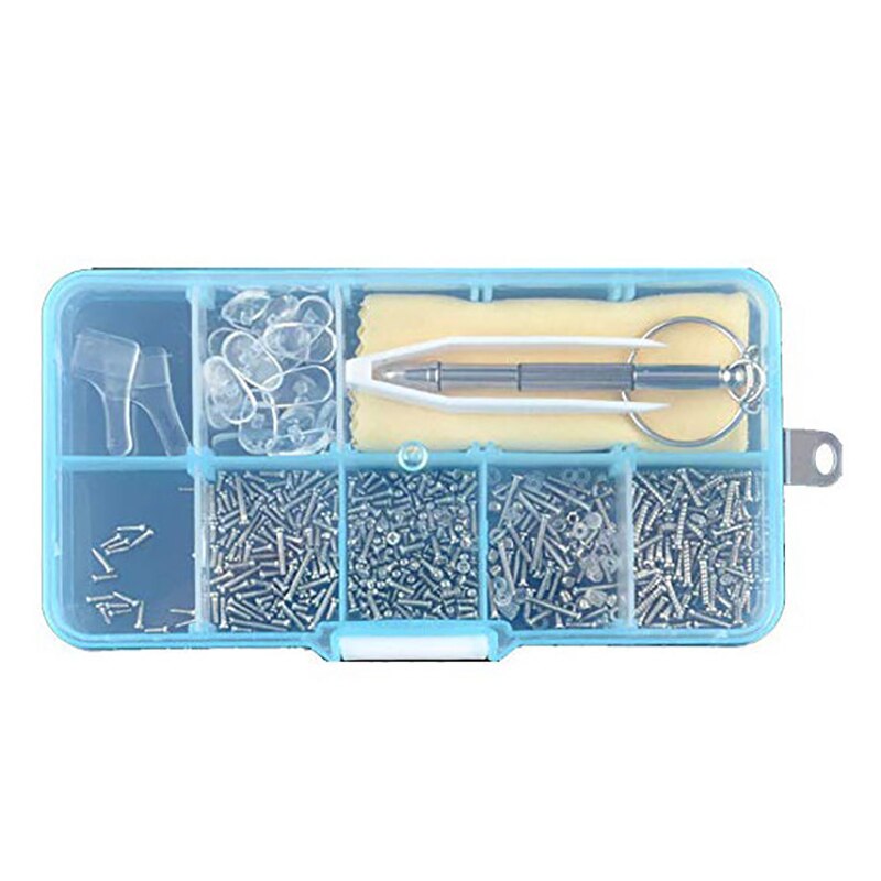 Brillen Sonnenbrille Reparatur Bausatz Mit Schrauben Pinzette Schraubendreher sehr klein Mini Schrauben Muttern Sortiment Gläser Reparatur Nase Pads: Ursprünglich Titel