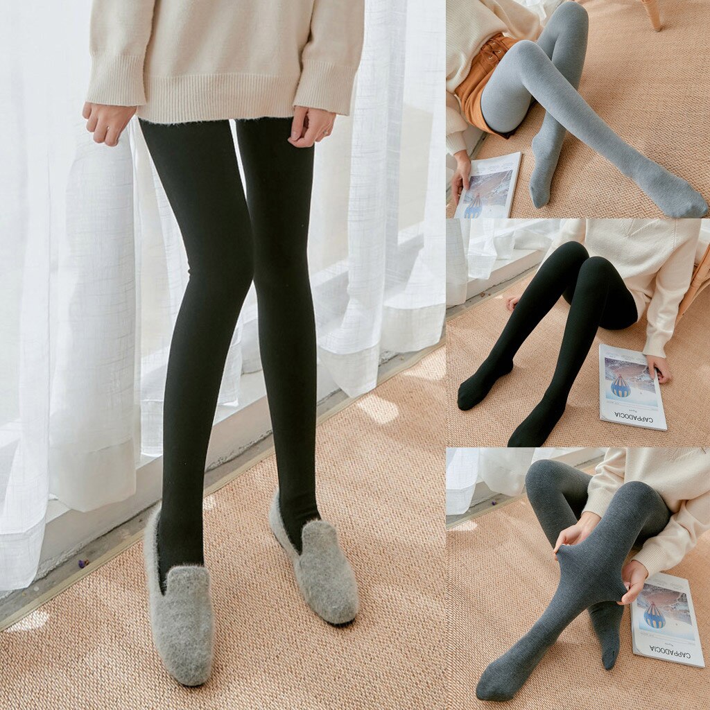 Vrouwen Strakke Spiraal Broek Warme Leggings Vrouwen Skinny Warme Broek Volledige Fluwelen Leggins Gebreide Dikke Super Elastische Leggings d #