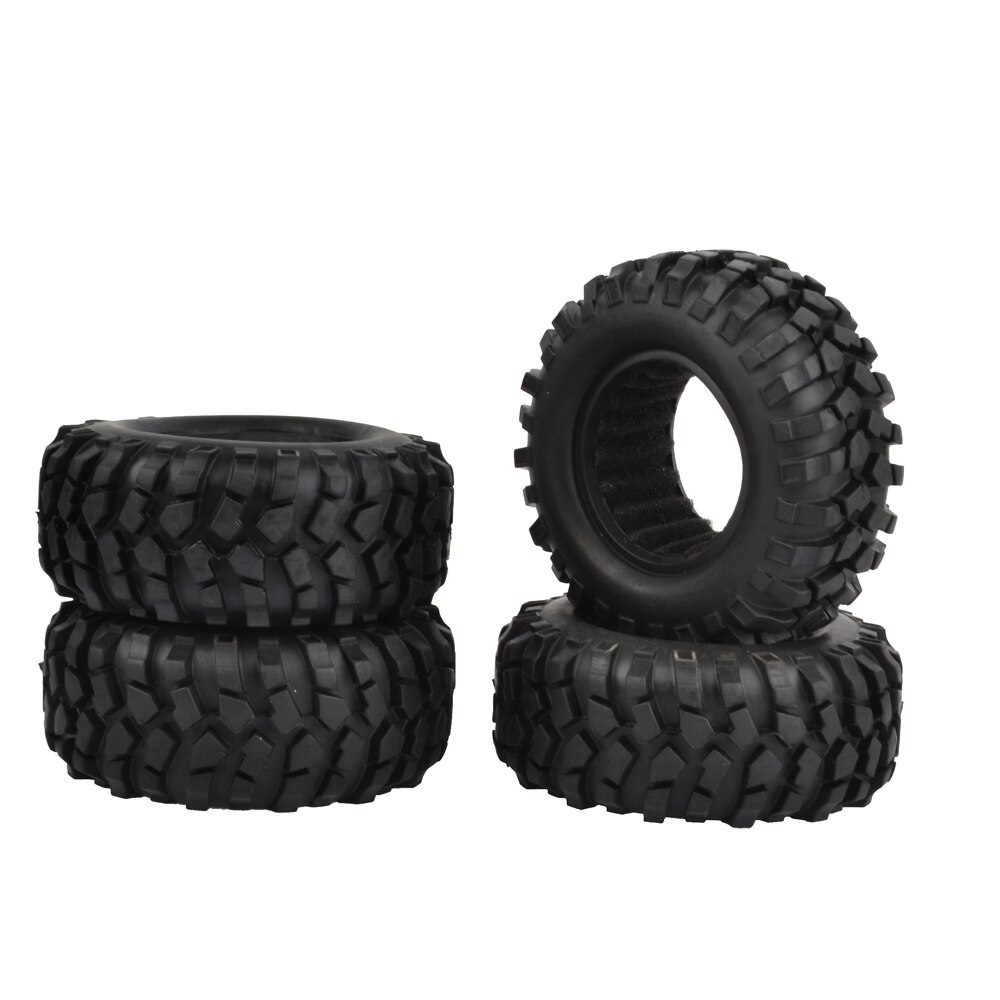 4pcs 96mm 1.9 inch Rubber Rocks Tyres / Wheel Tires for Axial SCX10 D90 Tamiya CC01 1:10 RC Rock Crawler