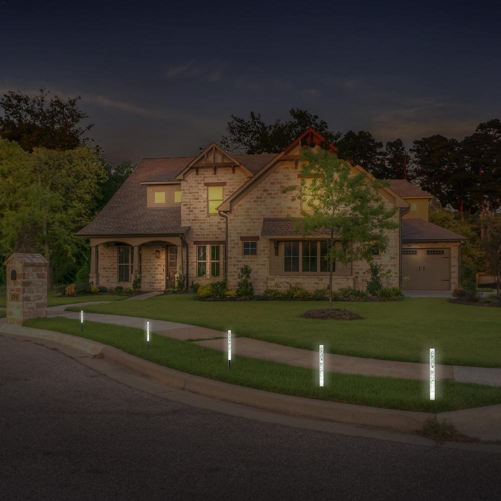 5Pcs Solar Tuinverlichting Outdoor Led Oprit Verlichting IP65 Waterdichte Solar Landschap Licht Voor Loopbrug Gazon Yard Lange Verlichting T