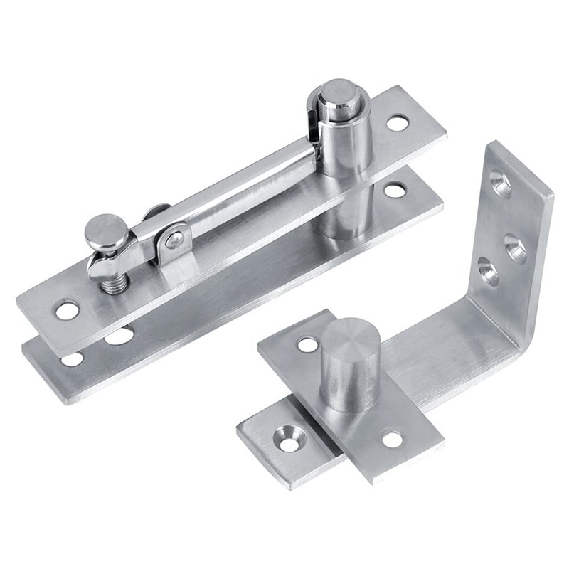 360 Degree Stainless Steel Door Hinge, 7-Shaped High-Rise Building, Household Revolving Door Hinge, Garage: Default Title