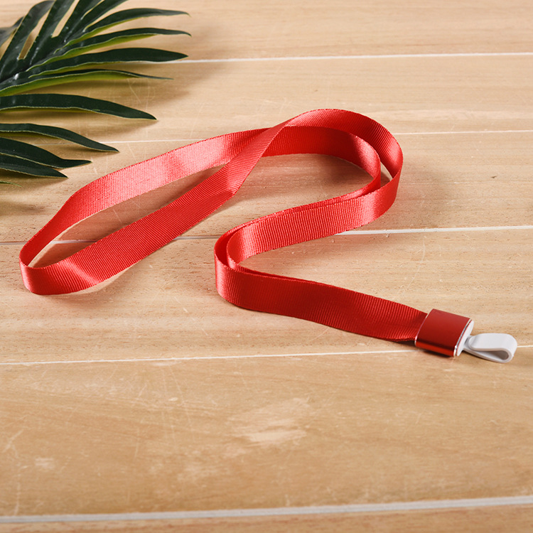 Aluminum Alloy Large Colorful Staff Credentials Badge Holder Hang Lanyard for School Students Hang Neck Name Pass ID Card Sleeve: Alloy Red Lanyard