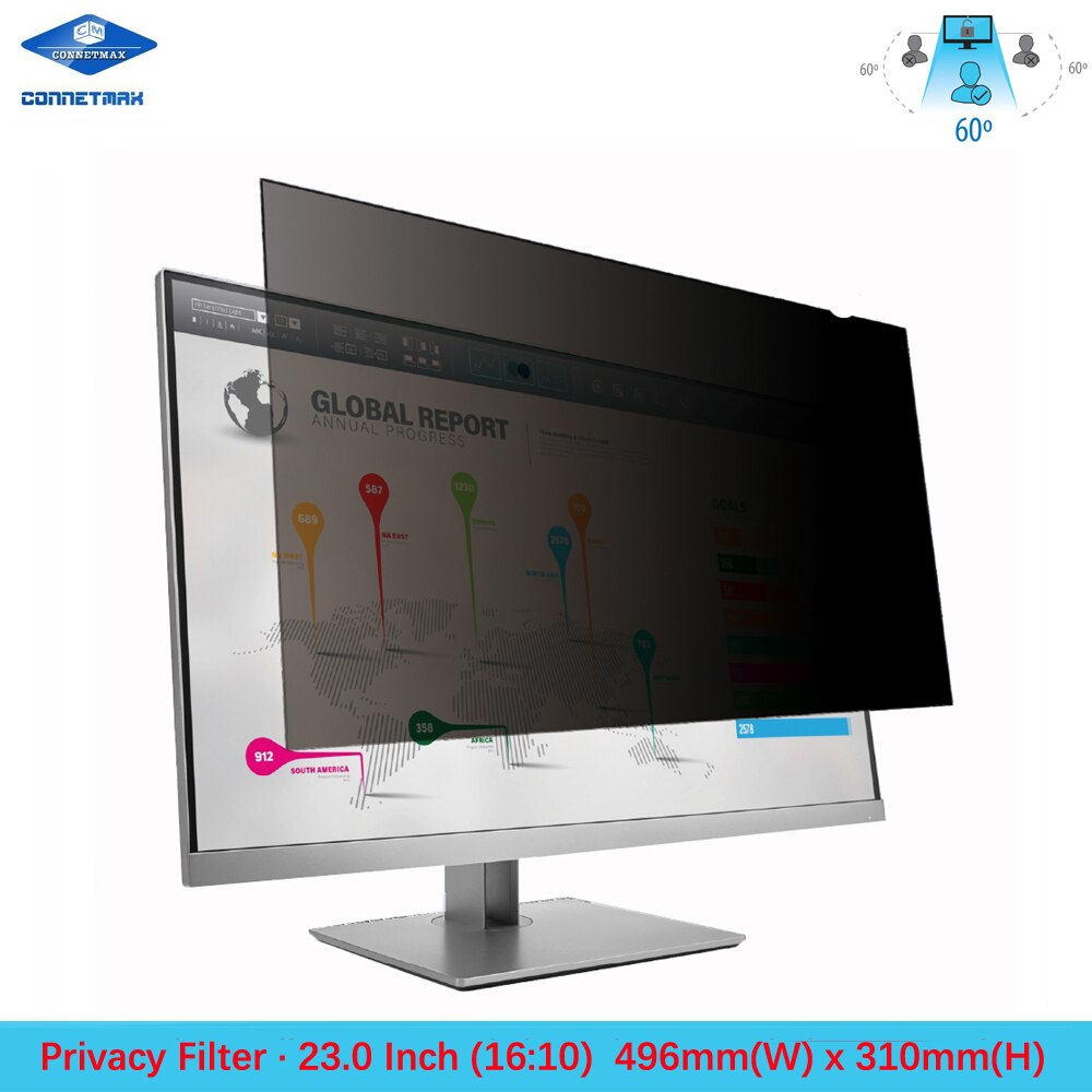 23 &quot;Inch (Diagonaal Gemeten) Anti-Glare Privacy Filter Voor Breedbeeld (16:10) Computer Lcd-monitoren