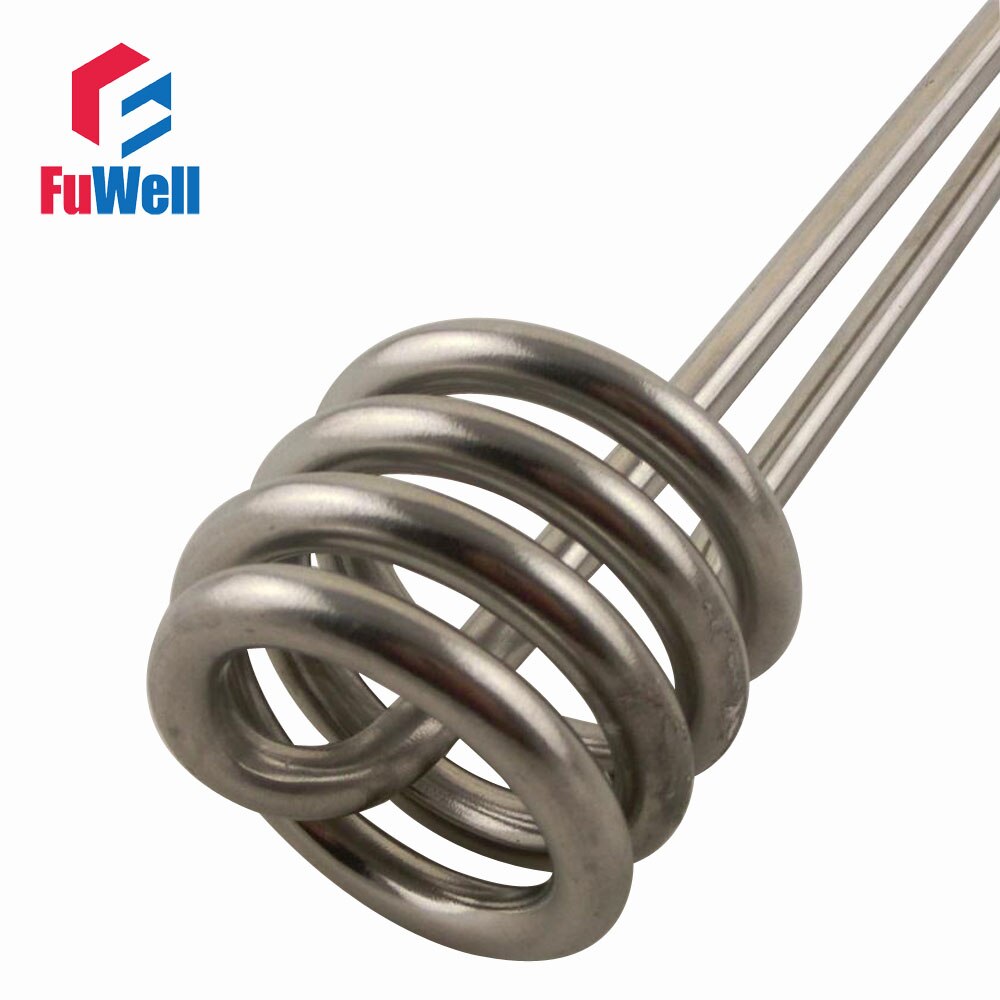 Stainless Steel Heating Tube Element 220V 1500W 265mm Tube Length Electric Water Heater Pipe for Water Heating