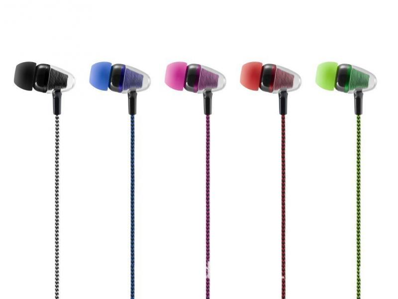 Kabelgewicht für subwoofer-kopfhörer, in-ear-kopfhörer mit geflochtenem kabel, weizendraht-ohrstöpsel für smartphones und android-handys