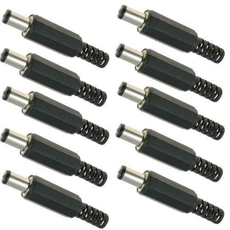 4x DC Stecker 2,1x5,5mm 12V - Netzanschlussstecker Männlich/weiblich Set