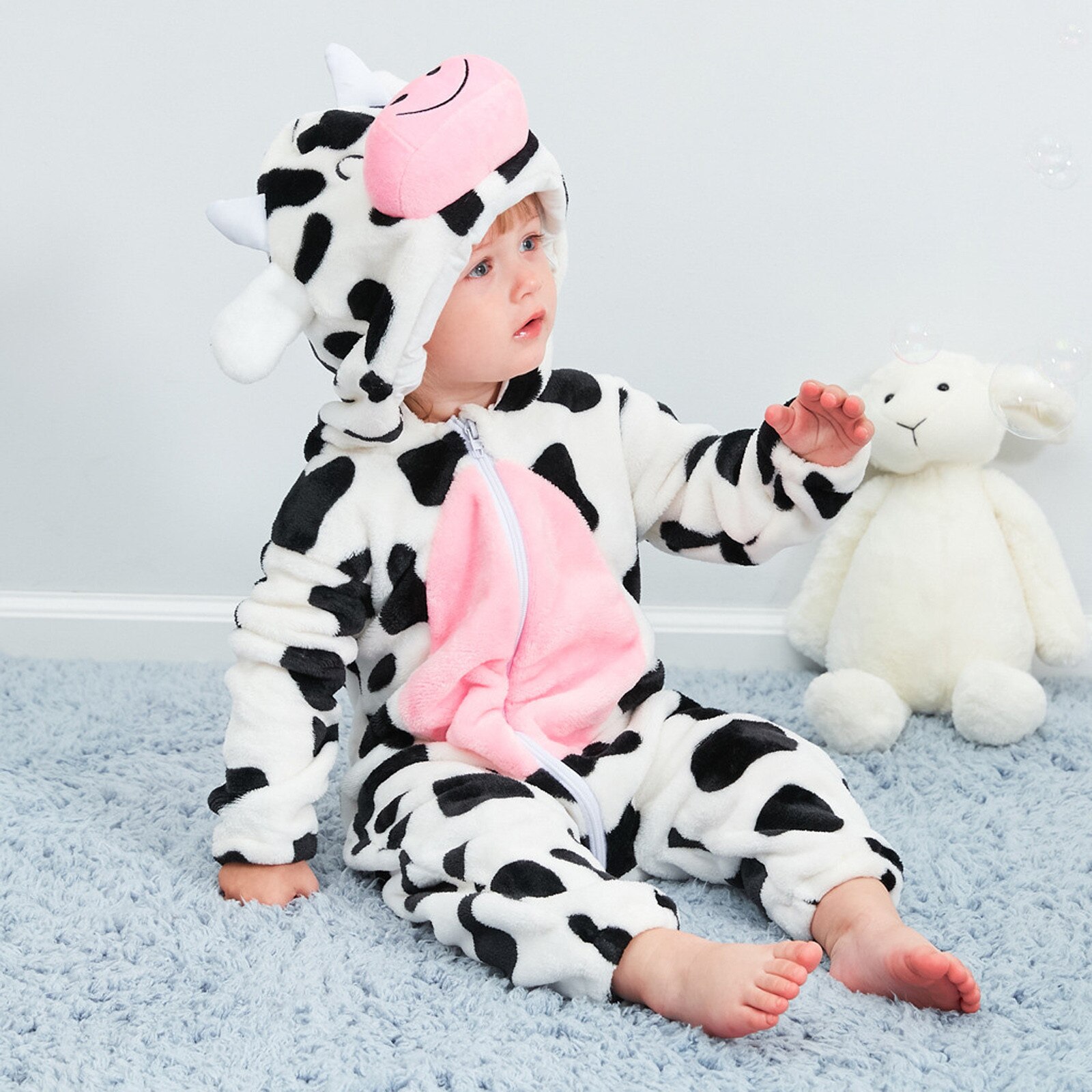 Baby Rompertjes Winter Kigurumi Leeuw Kostuum Voor Meisjes Jongens Peuter Dier Jumpsuit Baby Kleding Pyjama Kids Overalls Ropa Bebe