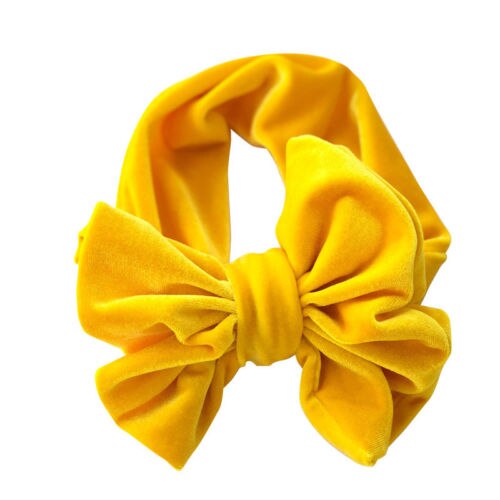 Kids Meisje Baby Hoofdband Peuter Lace Bow Flower Haarband Hoofddeksels Accessoires: Geel