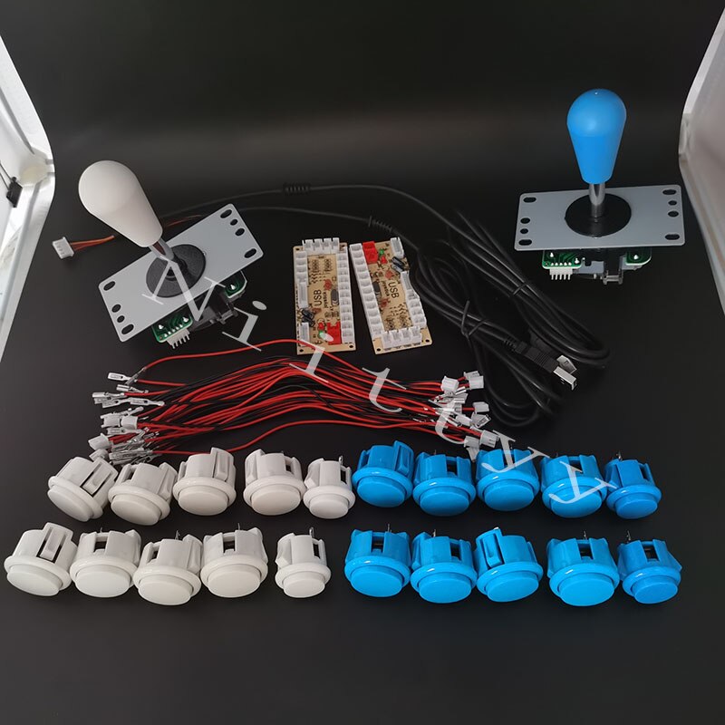 Ovale Bal Arcade Joystick Diy Kit Nul Vertraging Arcade Diy Kit Usb Encoder Om Pc PS3 Arcade Sanwa Push Knoppen voor Arcade Mame: 4