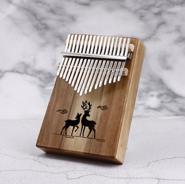 Kalimba 17 key thumb piano mbira Kalimba finger strumenti musicali per pollice portatile piano mogano calimba giocattolo per bambini: E