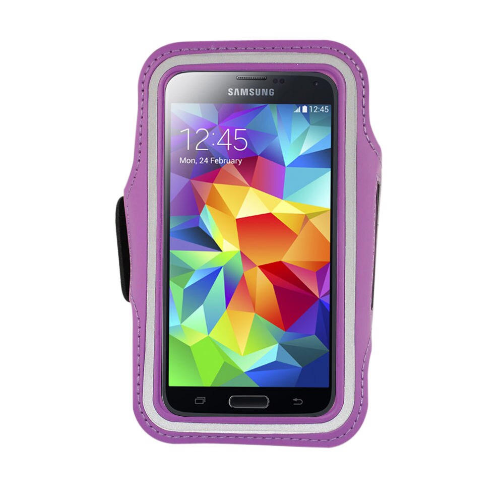 6.2 "En Cours D'exécution Sport Brassard Pochette Pour Samsung Galaxy S10 Plus S9 S8 S7 Bord A10 A20 A30 50 M30 M20 M10 coques de téléphone Housse En Nylon: Purple 1
