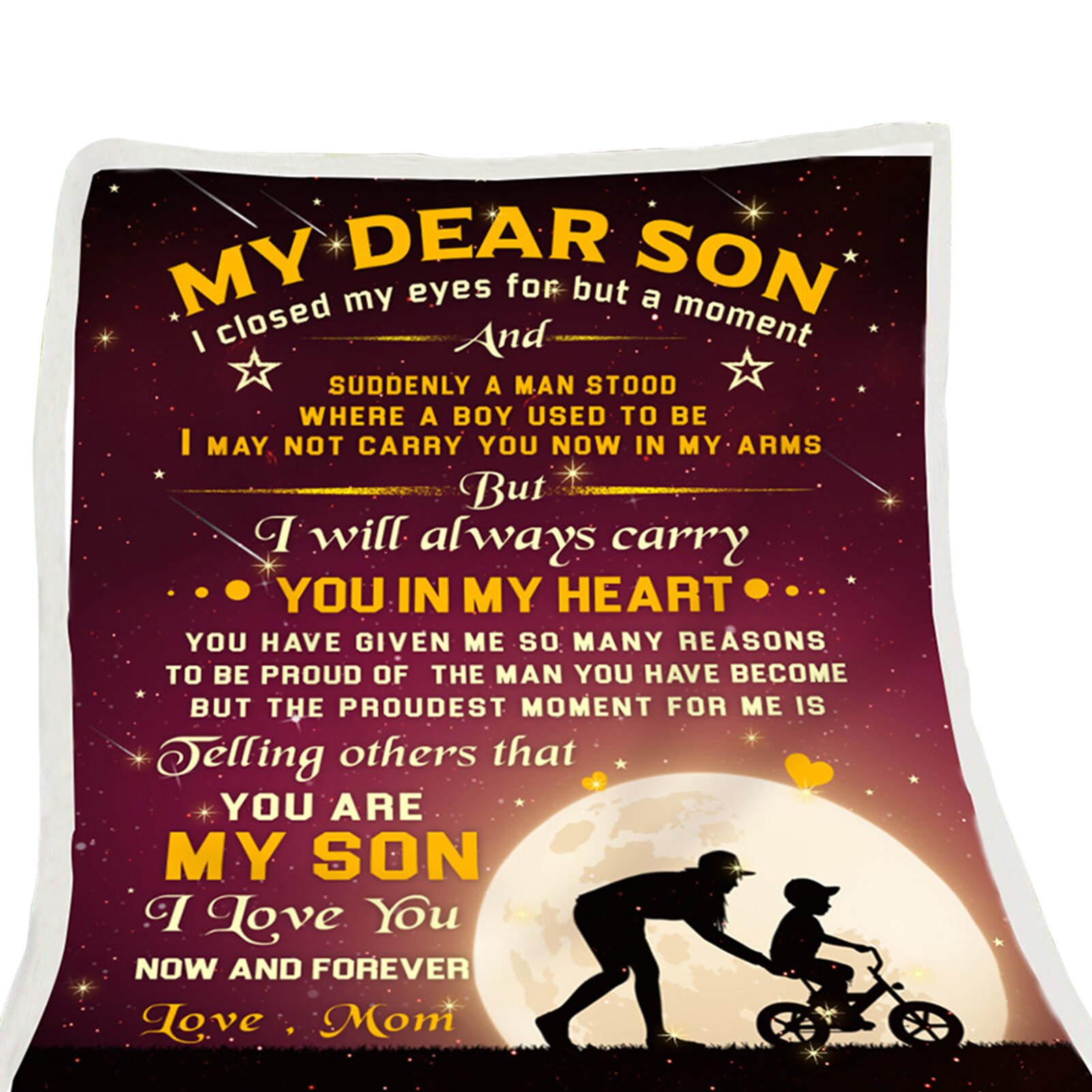 Sleeping Living Room Throw Blanket Envelope Print Winter Bedroom Washable Birthday With Inspirational Message Cozy Warm