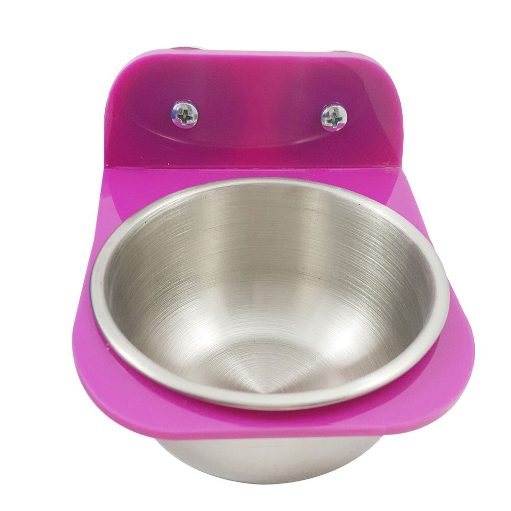 Bebedero de aves para mascotas, práctico y fácil de limpiar, recipiente de alimentación de acero inoxidable, recipiente de comida extraíble, alimentador de loro Universal