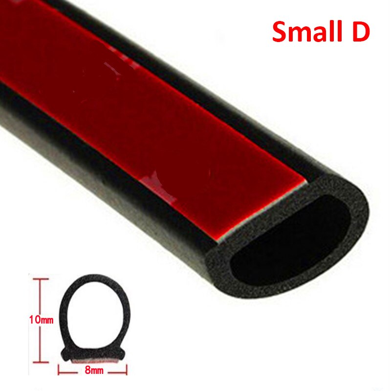 4 Meter P Z D Type Automotive Auto Deur Tochtstrip Rubberen Afdichting Strip Auto Geluidsisolatie Rubber Afdichting Voor Auto: 4M Small D