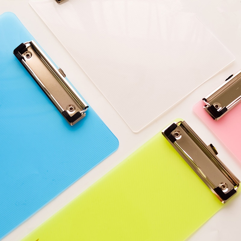 Transparent Plastic Clipboard Writing Board Note File Splint Bill Folder A4 A5 Document Holders Office Stationery Clamp Pad