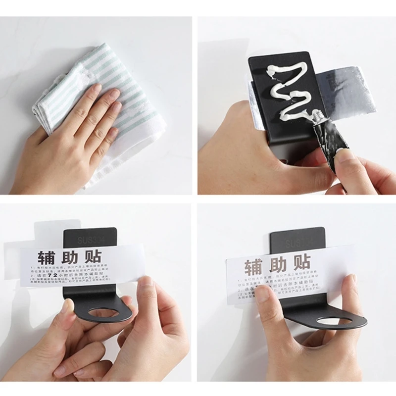 Hanging Hanger Wall No Drill Paste Bracket Shampoo Soap Liquid Bottle Holder Stand Hook Shower Gel Bottle Rack Hook