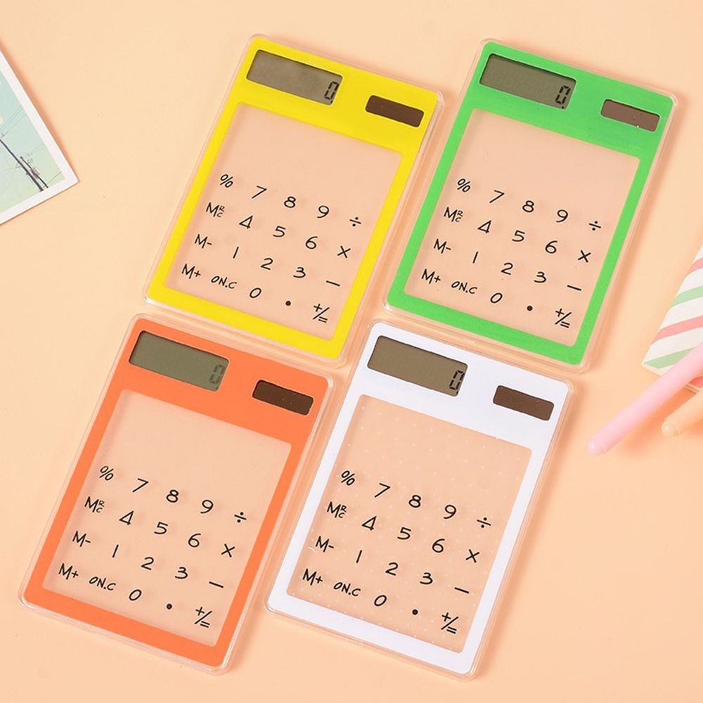 Stationery Candy Slim Solar Energy Touch Clear Scientific Calculator Student School Office Exam Supplies Birthday