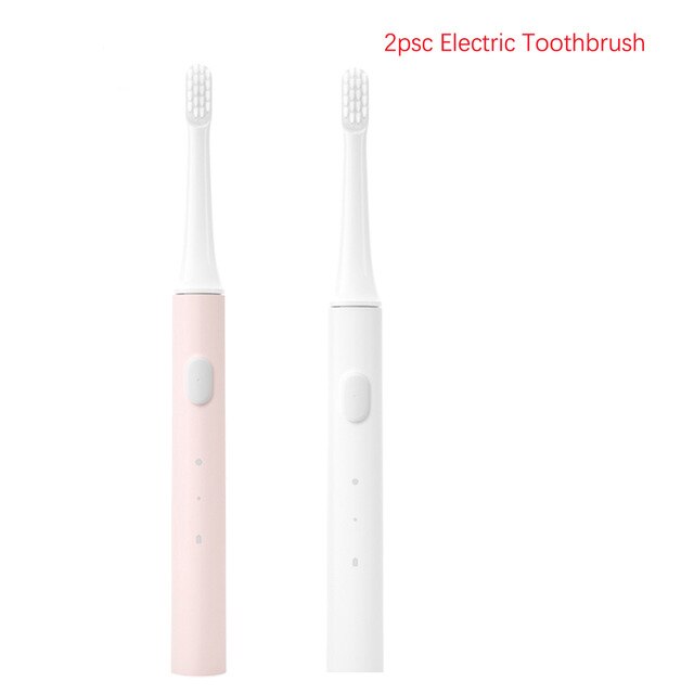 Xiaomi Mijia T100 Sonic Elektrische Tandenborstel Draadloze Usb Oplaadbare Tandenborstel Waterdichte Ultrasone Automatische Tandenborstel: 1 pink 1 white