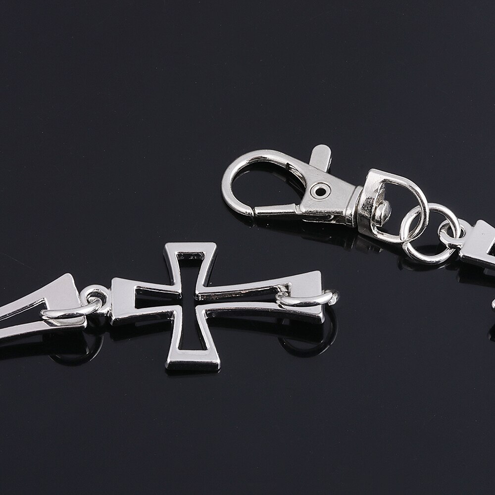 Rock Singer Cruz hueca-collar Punk Hip-Hop, cadenas para el vientre, acero inoxidable, accesorios de joyería,
