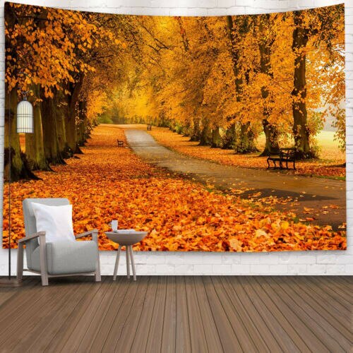 Tapiz de Río y bosque, colcha colgante de pared, colcha Hippie gitana, funda decorativa para el hogar: 2