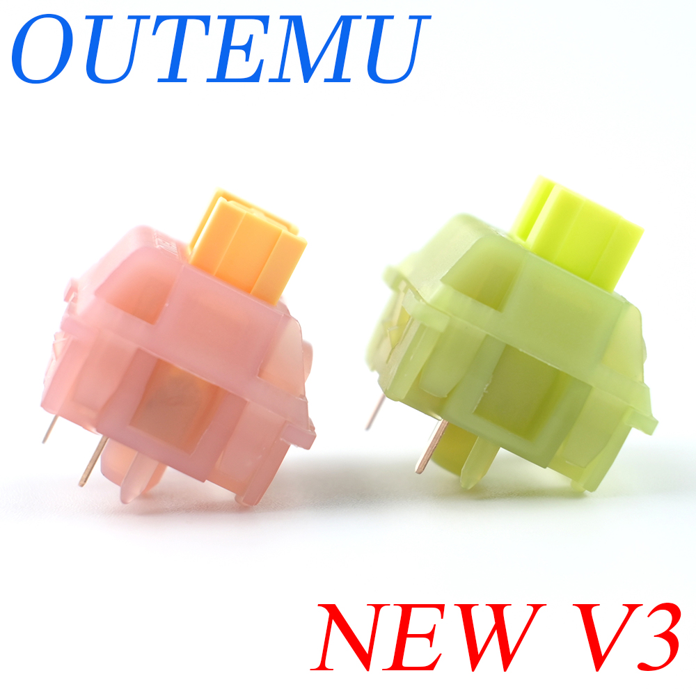 Outemu Silent Peach V3 Switches Lubed Update Silent Lemon V3 Switch Mechanical Keyboard Linear Tactile 5Pin Custom -swap DIY
