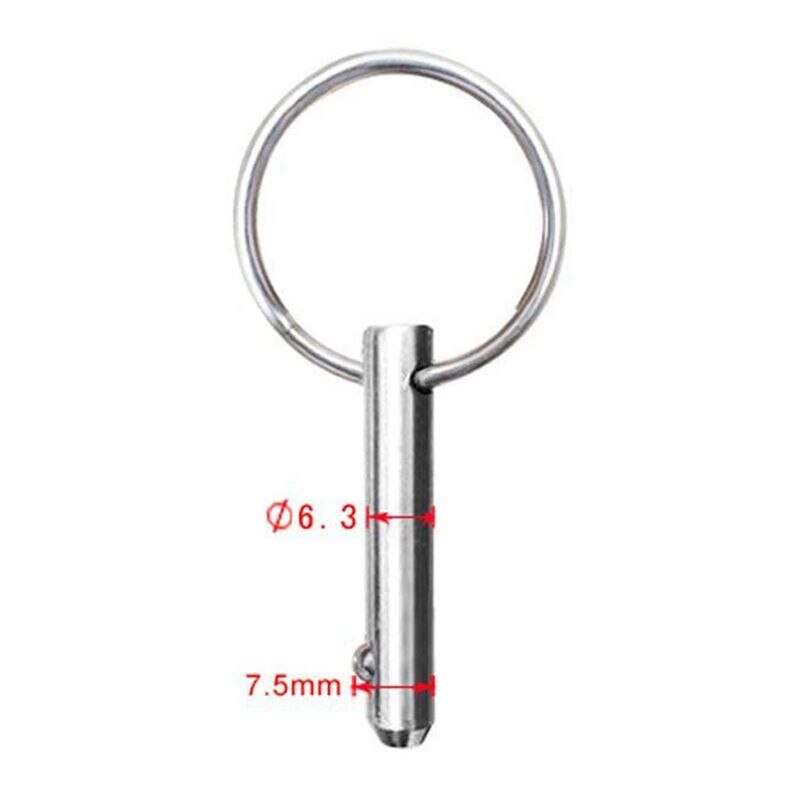 4 Pcs Quick Release Pin 1/4 inch, Full 316 Stainless Steel, Bimini Top Pin, Marine Hardware, All Parts are Made of 316 Stainless