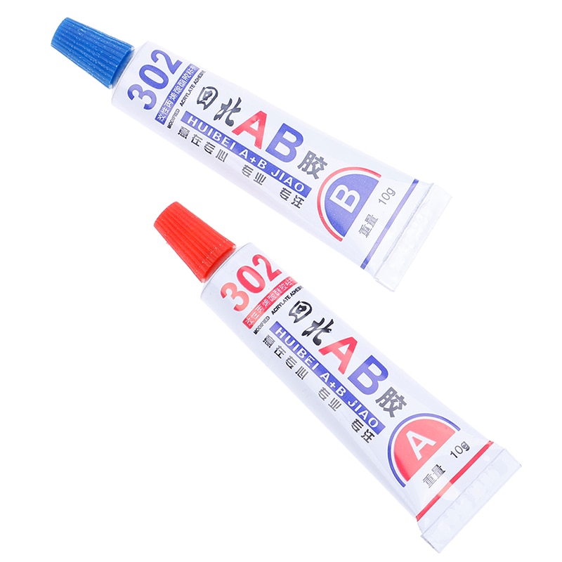Super AB Glue 302 Strong Cyanoacrylate Liquid Epoxy Resin Leather Rubber Epoxy Adhesive Metal Glass Wood Stationery Store Kit UV