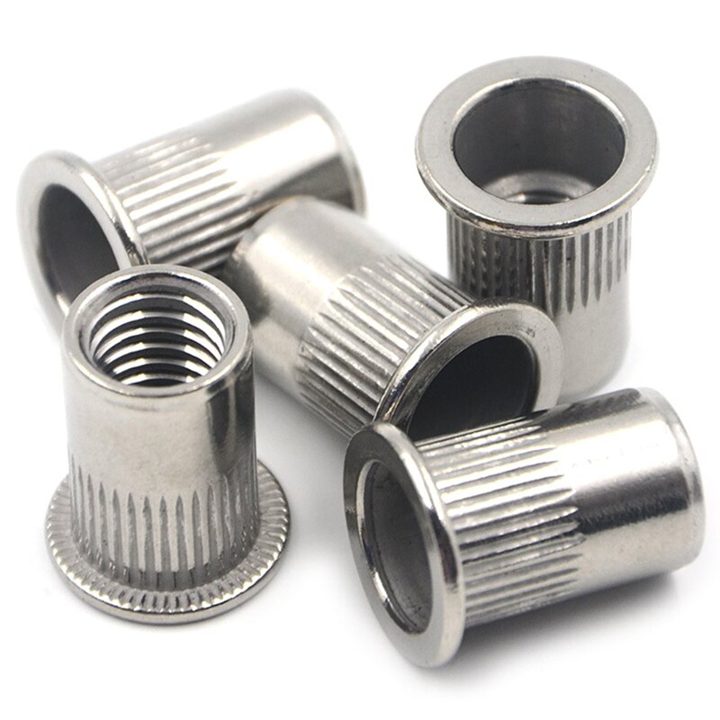 93Pcs Stainless Steel Rivet Nut Insert Nut Nut KIT M3 M4 M5 M6 M8 M10 Rivet Nut Vertical Grain Rivet Nut