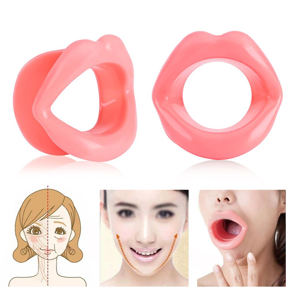 Siliconen Rubber Gezicht Lifting Lip Exerciser Mond Spier Spanner Aanscherping Anti-Rimpel Lip Fitness Massage Facial Beauty Tool