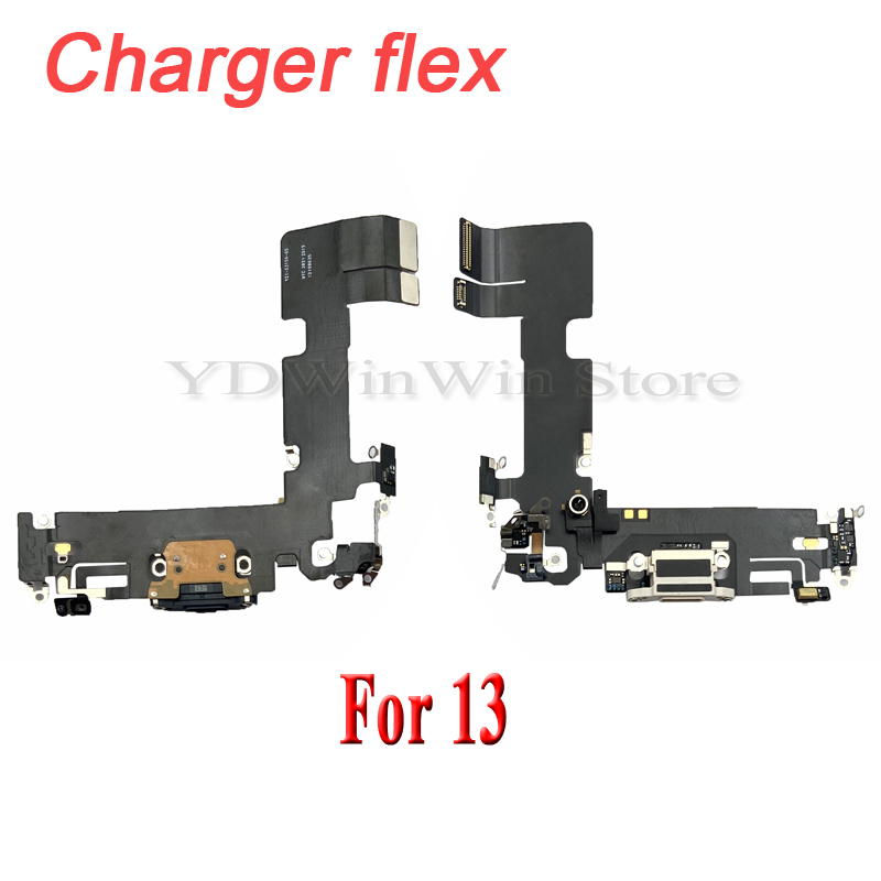 Dock Connector Charger Port Flex Cable For iPhone 13 Pro Max 13 mini USB Charging With Microphone IC Ribbon Replacement